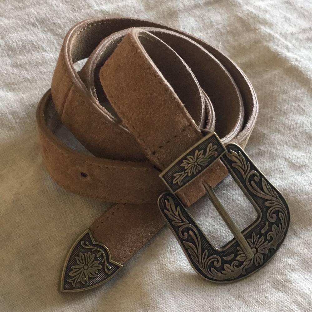 Free People wildwood suede belt in tan M/L - Picture 4 of 4